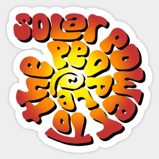 Solar Power to the People Word Art Sticker